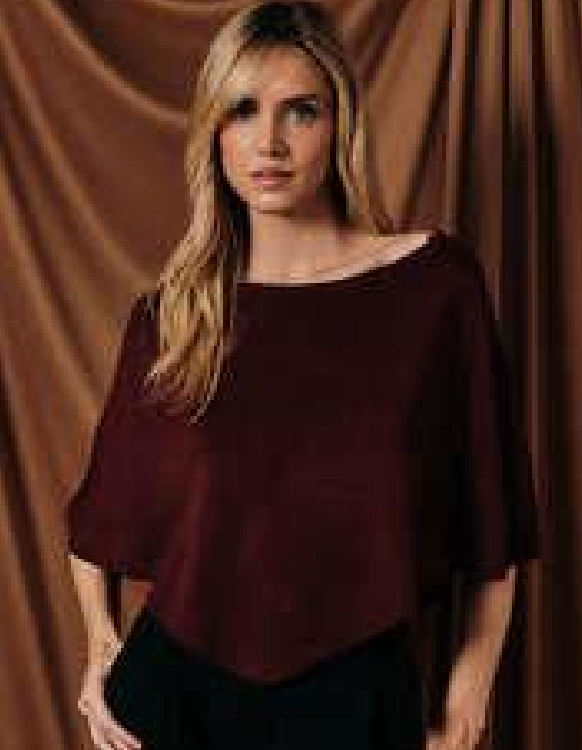 Palmer Poncho – Burgundy