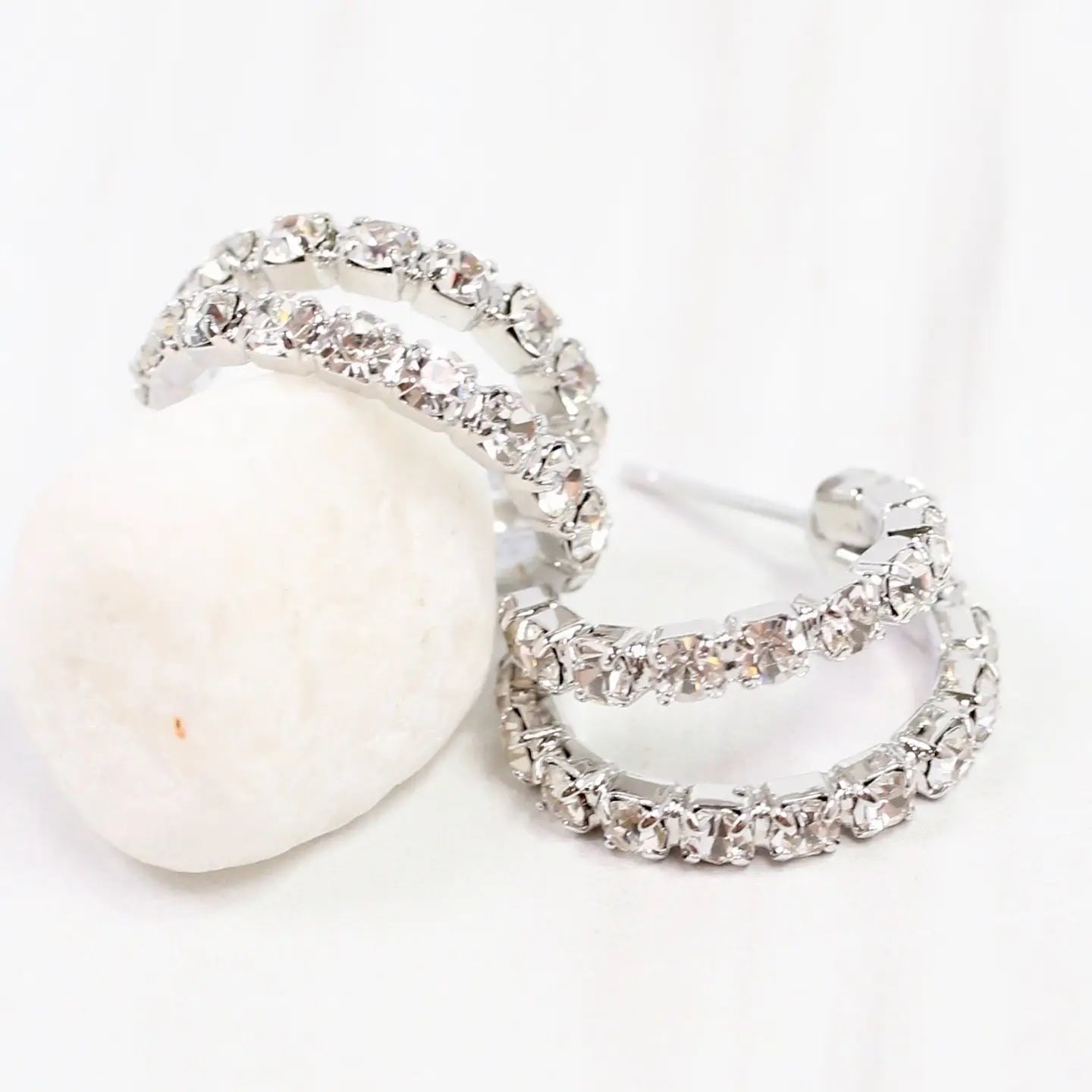 Crystal Rounded Hoop