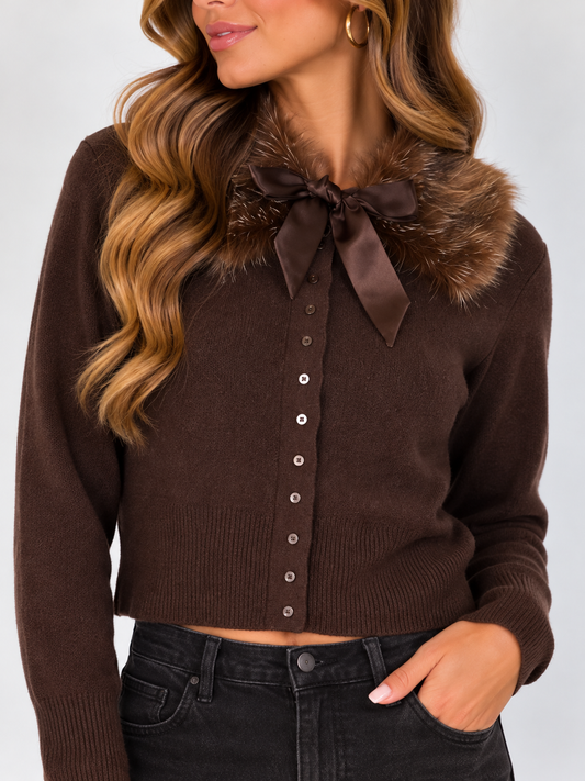 Jadie Cardigan- Brown