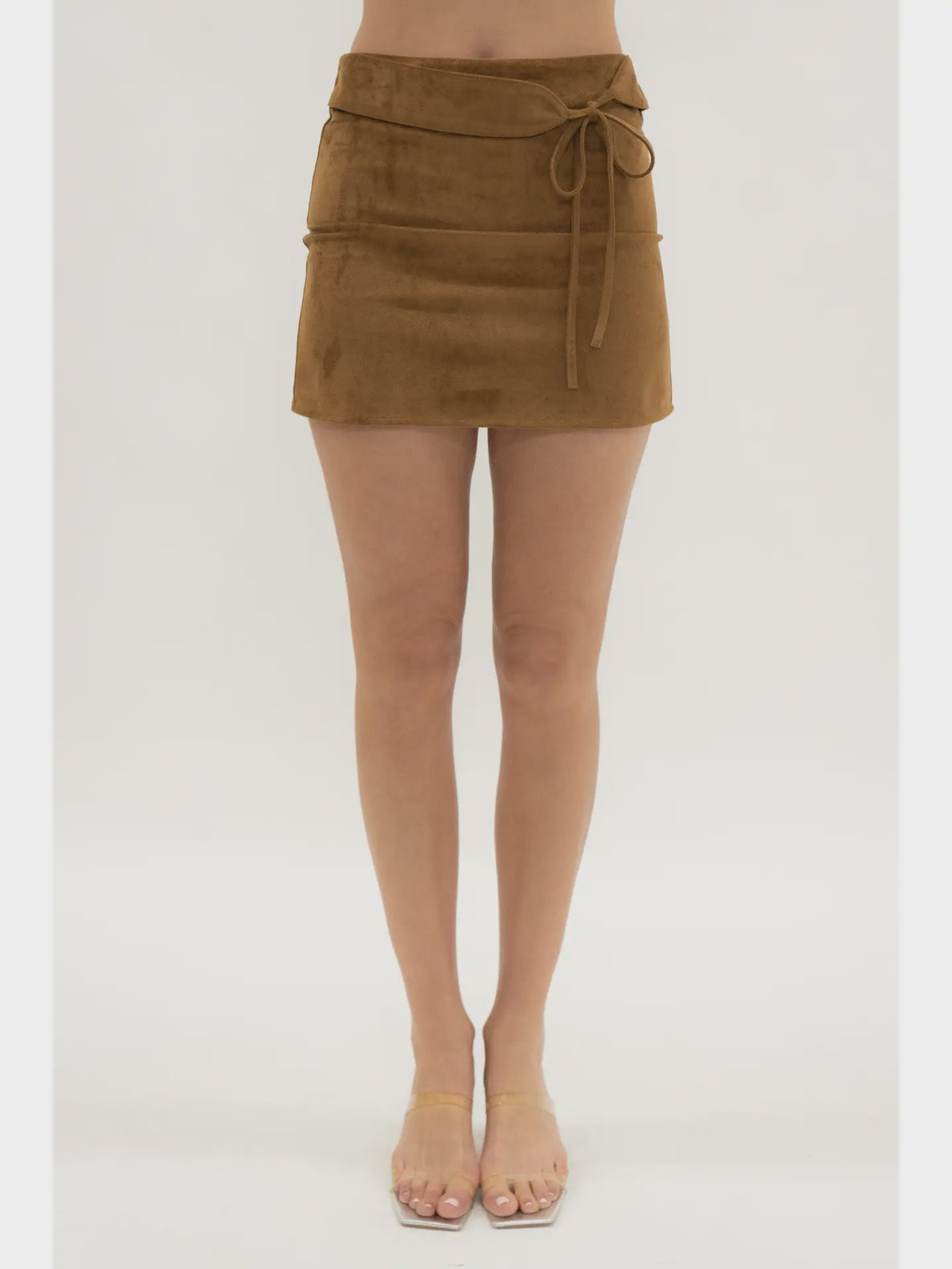 Chestnut Suede Skirt