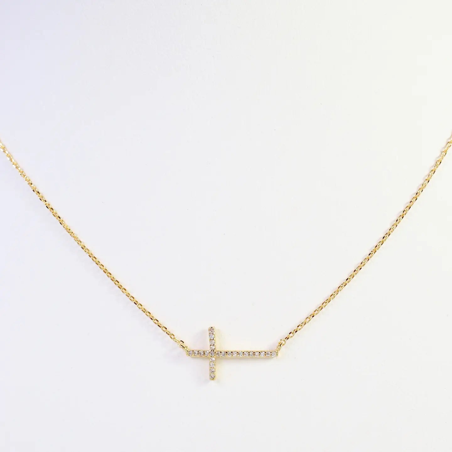 Side Cross Necklace