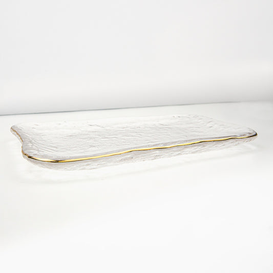 Serving Dish Clear/gold