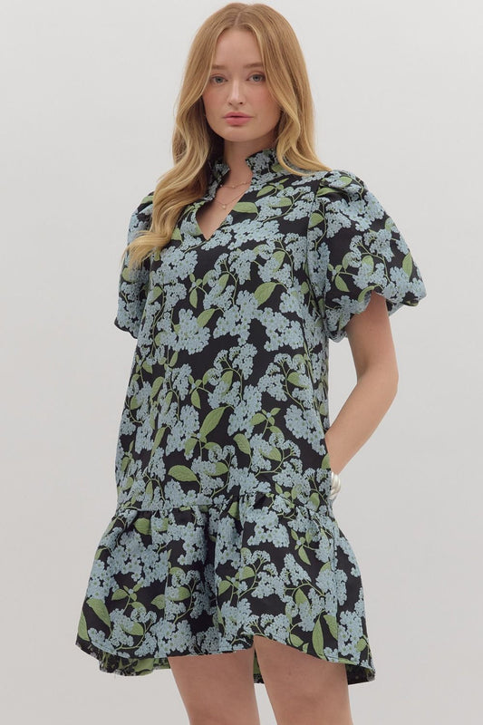 Midnight Petal Dress