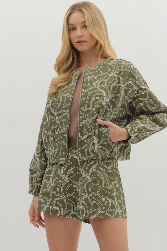 Olive Line Jacket