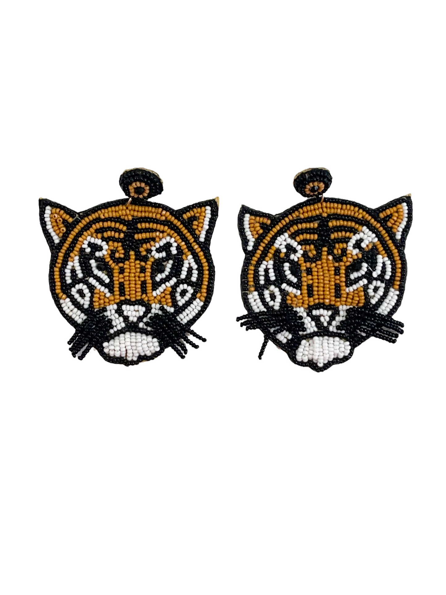 Tiger Face Earrings